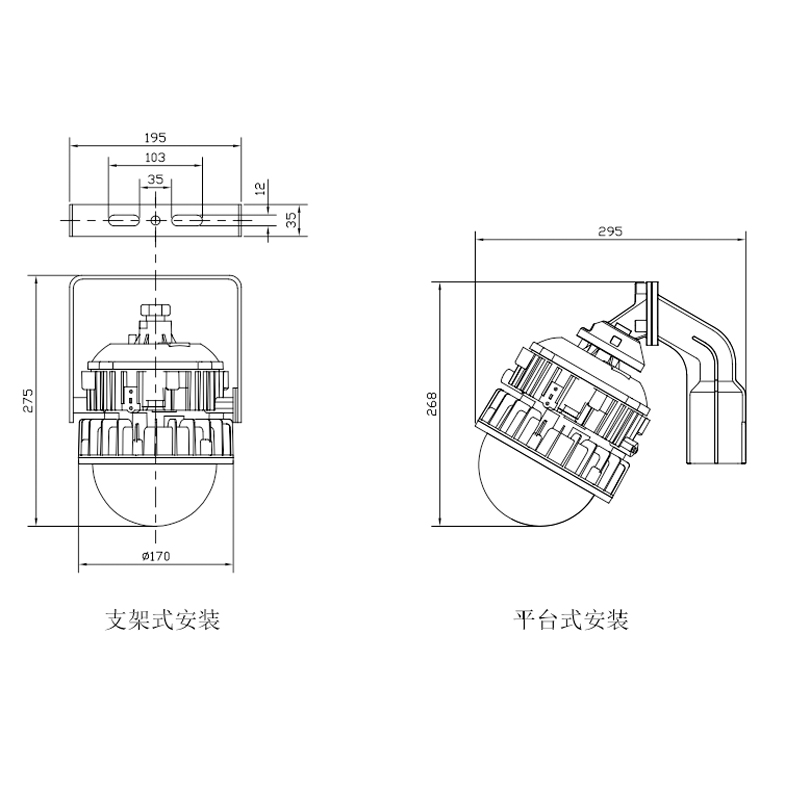 BPC8767 EXPLOSION-PROTECTED LED PENDANT LIGHT FITTING